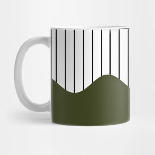 Wave & Lines (Olive Green) Mug